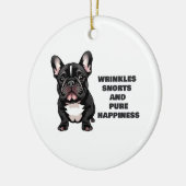 Rimpels, snurken en puur geluk keramisch ornament (Links)