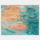 Rimpels van Tranquiliteit Abstract Water Harmonie Fleece Deken (Voorkant (Horizontaal))