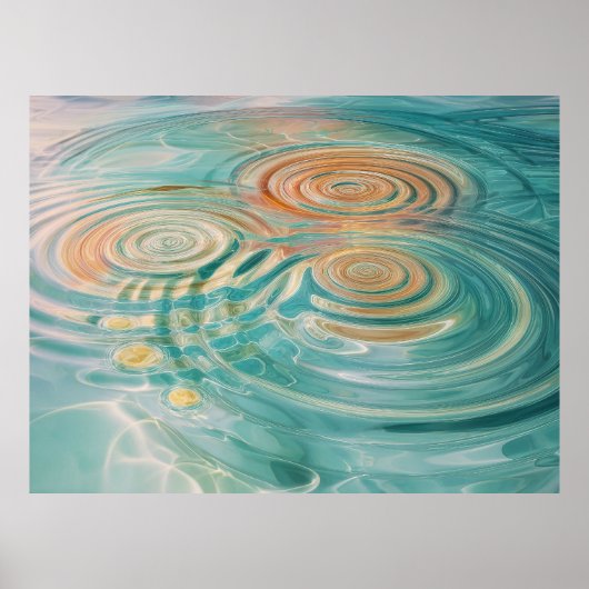 Rimpels van Tranquiliteit Abstract Water Harmonie Poster (Voorkant)