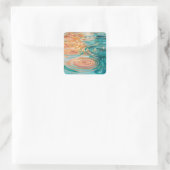 Rimpels van Tranquiliteit Abstract Water Harmonie Vierkante Sticker (Tas)