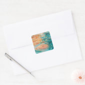 Rimpels van Tranquiliteit Abstract Water Harmonie Vierkante Sticker (Envelop)