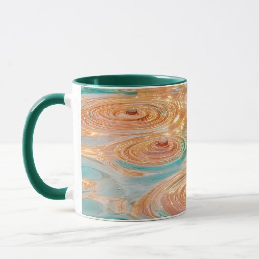 Rimpels van Tranquiliteit Abstracte Waterharmonie Mok (Links)