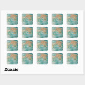 Rimpels van Tranquiliteit Abstracte Waterharmonie Vierkante Sticker (Vel)