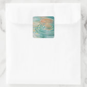 Rimpels van Tranquiliteit Abstracte Waterharmonie Vierkante Sticker (Tas)