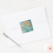 Rimpels van Tranquiliteit Abstracte Waterharmonie Vierkante Sticker (Envelop)