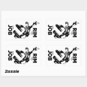 Rimremmen doen de taakcyclus rechthoekige sticker (Vel)