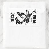 Rimremmen doen de taakcyclus rechthoekige sticker (Tas)