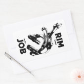 Rimremmen doen de taakcyclus rechthoekige sticker (Envelop)