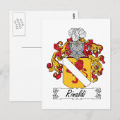 Rinaldi Family Crest Briefkaart (Voorkant / Achterkant)