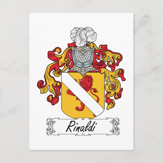 Rinaldi Family Crest Briefkaart (Voorkant)