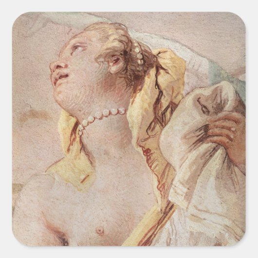 Rinaldo Abandoning Armida Vierkante Sticker (Voorkant)