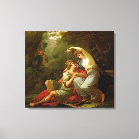 Rinaldo en Armida, 1771 (olie op doek) Canvas Afdruk (Voorkant)