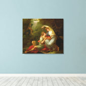 Rinaldo en Armida, 1771 (olie op doek) Canvas Afdruk (Insitu (Houten vloer))