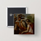 Rinaldo en de Mirror-Shield, c.1650-55 Vierkante Button 5,1 Cm (Voorkant /achterkant)