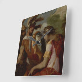 Rinaldo en de Mirror-Shield, c.1650-55 Vierkante Klok (Hoek)