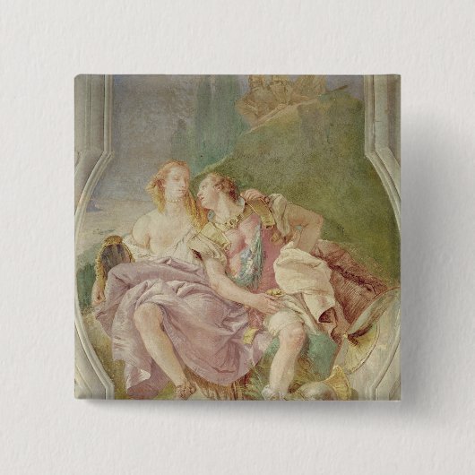 Rinaldo Enchanted by Armida Vierkante Button 5,1 Cm (Voorkant)