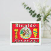 Rinaldo Macaroni LabelPhiladelphia, PA Briefkaart (Staand voorkant)