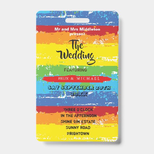 Rinbow Fun voor weddenschapsfestival Badge (Voorzijde)