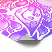 Rinbow ombre leaf mandala canvas poster (Hoek)