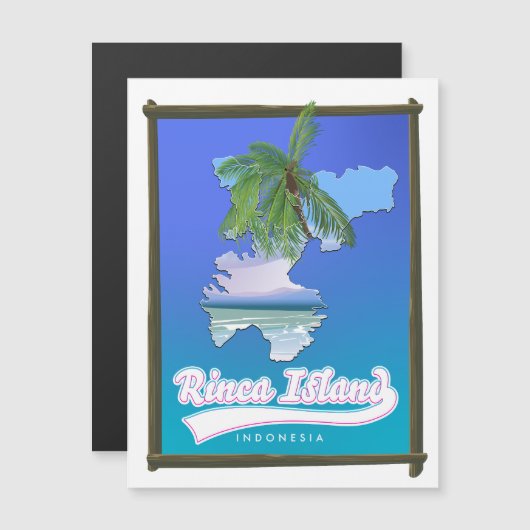 Rinca eiland Indonesië reis kaart (Voorkant / Achterkant)