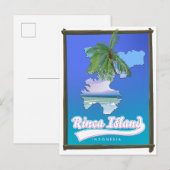 Rinca eiland Indonesië reis kaart (Voorkant / Achterkant)