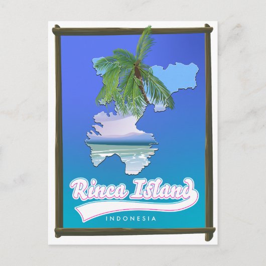 Rinca eiland Indonesië reis kaart (Voorkant)