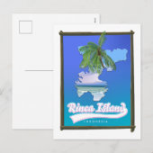 Rinca eiland Indonesië reis kaart (Voorkant / Achterkant)