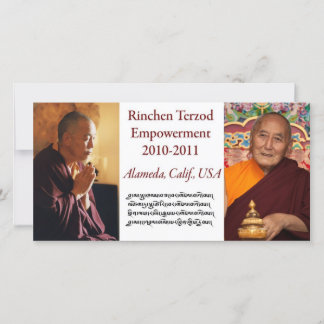 Rinchen Terzod Empowerment Kaart