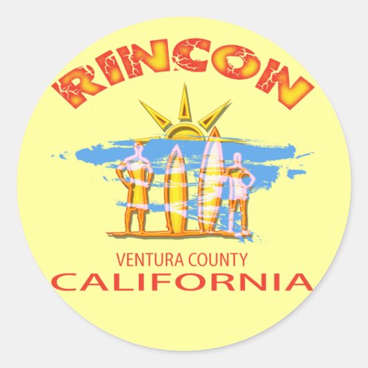 RINCON BEACH RONDE STICKER (Voorkant)