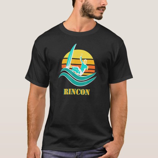 Rincon Beach Surfing California Ventura Surf T-shirt (Voorkant)
