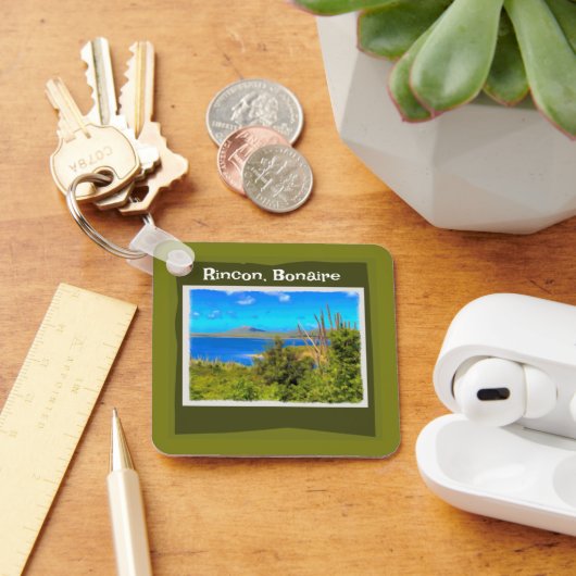 Rincon, Bonaire Waterverf Sleutelhanger (Bureau)