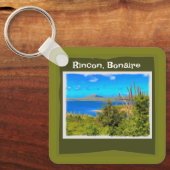 Rincon, Bonaire Waterverf Sleutelhanger (Voorkant)