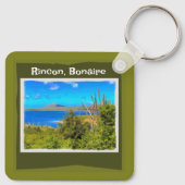 Rincon, Bonaire Waterverf Sleutelhanger (Achterkant)