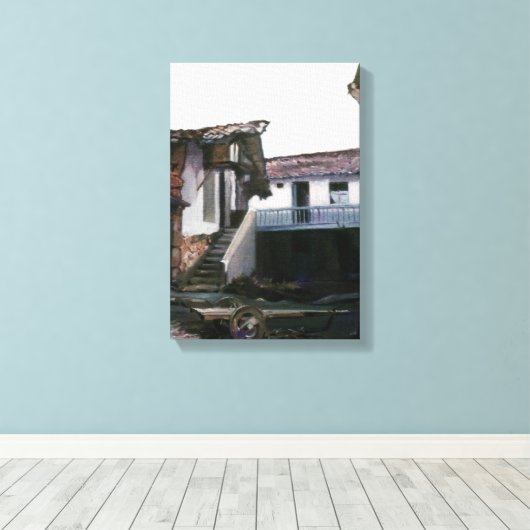 Rincón de Centulle (Lugo)/Nook of Centulle (Lugo) Canvas Afdruk (Insitu (Houten vloer))