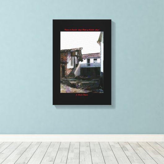 Rincón de Centulle (Lugo)/Nook of Centulle (Lugo) Canvas Afdruk (Insitu (Houten vloer))