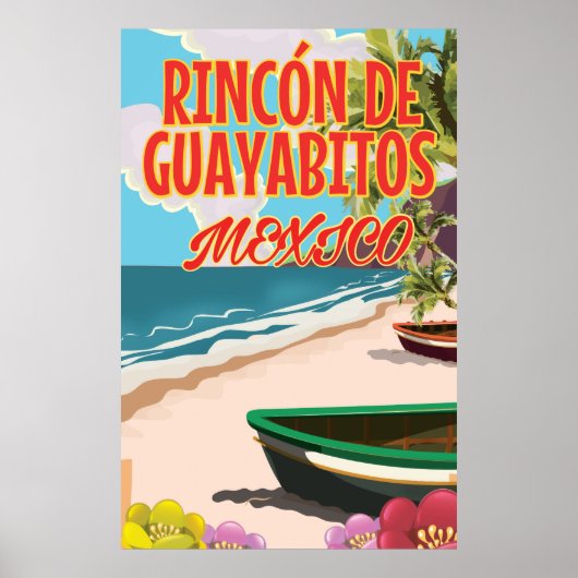 Rincón de Guayabitos strand Mexico reisposter Poster (Voorkant)