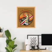 RINCON SAN BARBARA CALIFORNIA SURFING POSTER (Thuiskantoor)