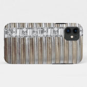 Rinestones Silver & Gold faux Leather IPHONE CASE (Achterkant (horizontaal))