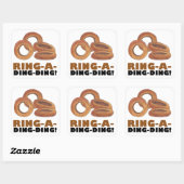 Ring-a-Ding-Bride Verloving Bachelorette Vierkante Sticker (Vel)