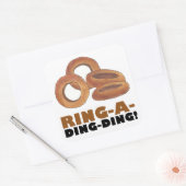 Ring-a-Ding-Bride Verloving Bachelorette Vierkante Sticker (Envelop)