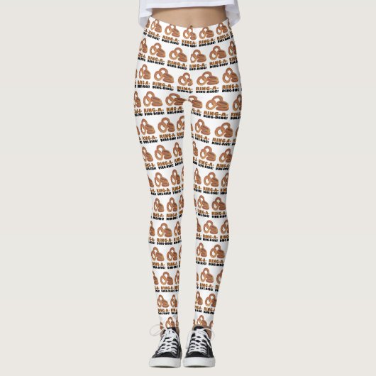 Ring-a-Ding Bride Wedding Bachelorette Funny Leggings (Voorkant)