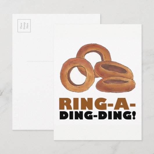 Ring-a-Ding-Ding Bruid Verlovingsfeestje voor de B Aankondigingskaart (Voorkant / Achterkant)