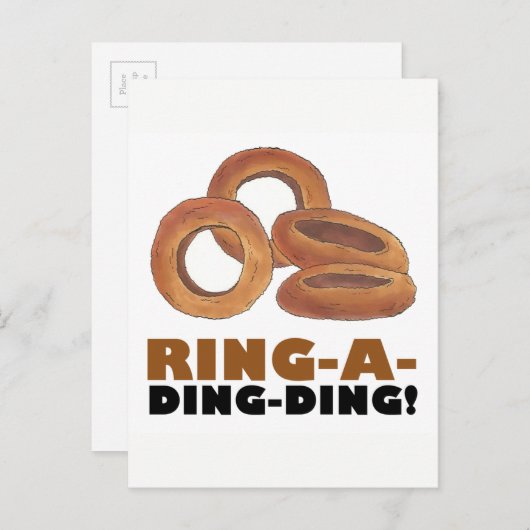 Ring-a-Ding-Ding Bruids Verlovingsfeest Aankondigingskaart (Voorkant / Achterkant)