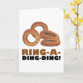 Ring-A-Ding-Ding Onion Ring Funny Food Verloving Kaart (Gele Bloem)