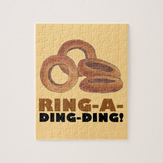 Ring-A-Ding-Ding Onion Ring Rings Junk Food Foodie Legpuzzel (Verticaal)