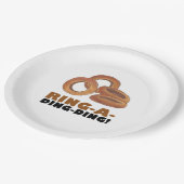 Ring-A-Ding-Ding Onion Ring Rings Junk Food Foodie Papieren Bordje (Gekanteld)