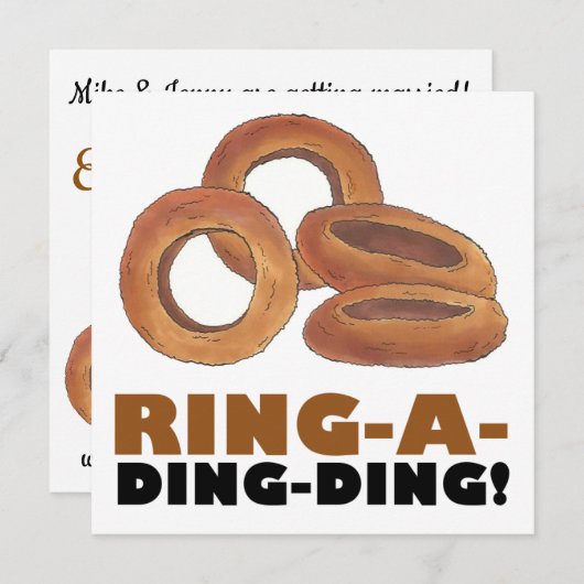 Ring-a-Ding-Ding-Ui-ringingpartij Kaart (Voorkant / Achterkant)