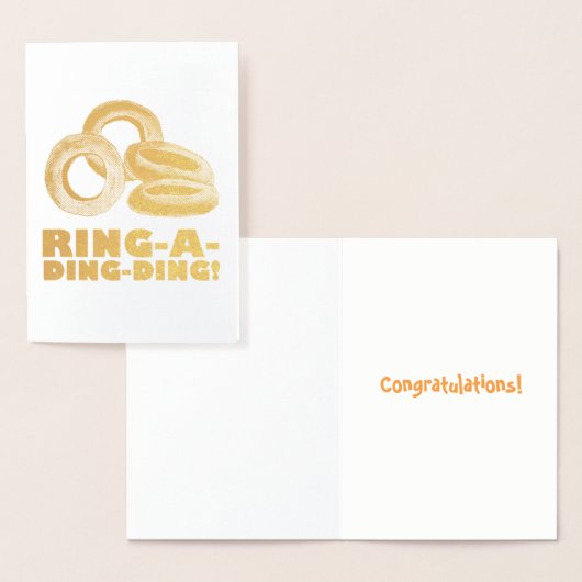 Ring-a-Ding-Ding Uienringen Verlovingscongrats Folie Kaarten (Display)