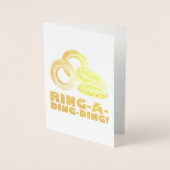 Ring-a-Ding-Ding Uienringen Verlovingscongratulati Folie Kaarten (Voorkant)