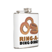 Ring-a-Ding-Gepersonaliseerd de Gift van de Weddin Heupfles (Rechts)